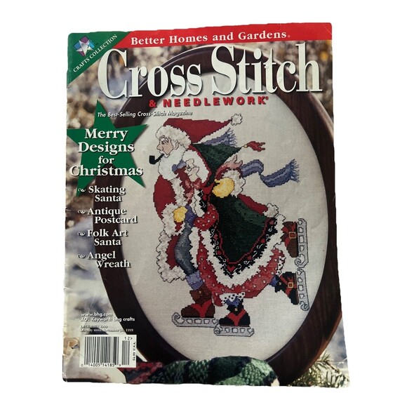 Cross Stitch & Needlework Magazine December 1999 Christmas Santa Angel Sampler - Picture 1 of 2